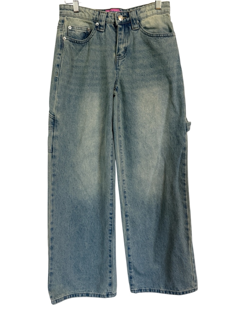 Edikted Carpenter Jeans Women’s Small Light Wash Wide Leg Utility Baggy